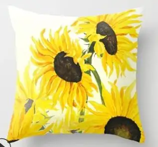 ZENGIA Cojines декор для дивана наволочка желтые цветы подушка полиэстер с геометрическим принтом украшение для дома домашний декор - Цвет: DRD23-25