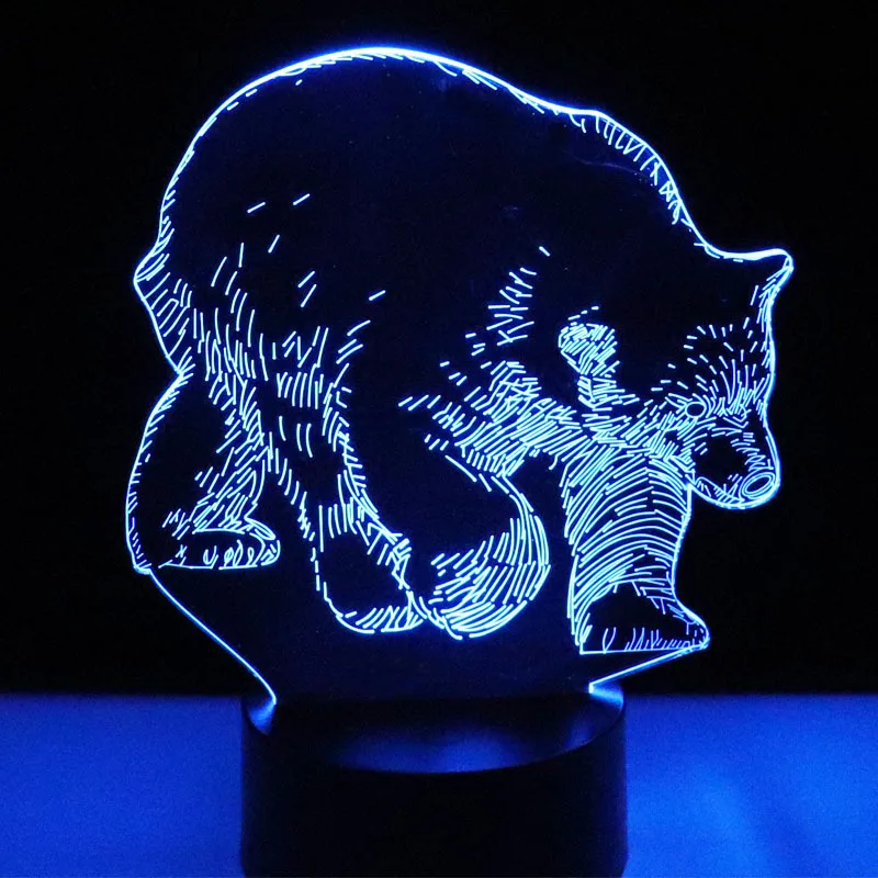 

3D LED Night Light Polar Bear with 7 Colors Light for Home Decoration Lamp Amazing Visualization Optical Illusion Awesome