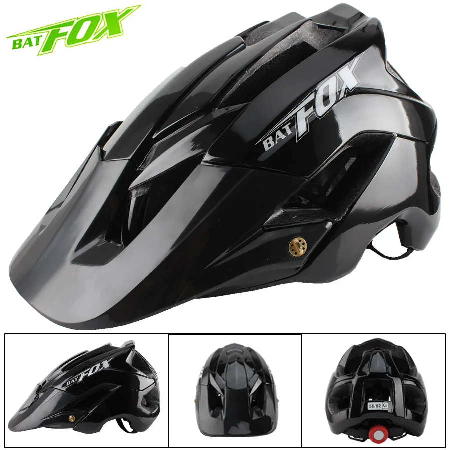 BATFOX велосипедный шлем, велосипедный шлем для мужчин и женщин, дышащий, Сверхлегкий, большой козырек, для горной дороги, для езды на велосипеде, Fietshelm, спортивный шлем