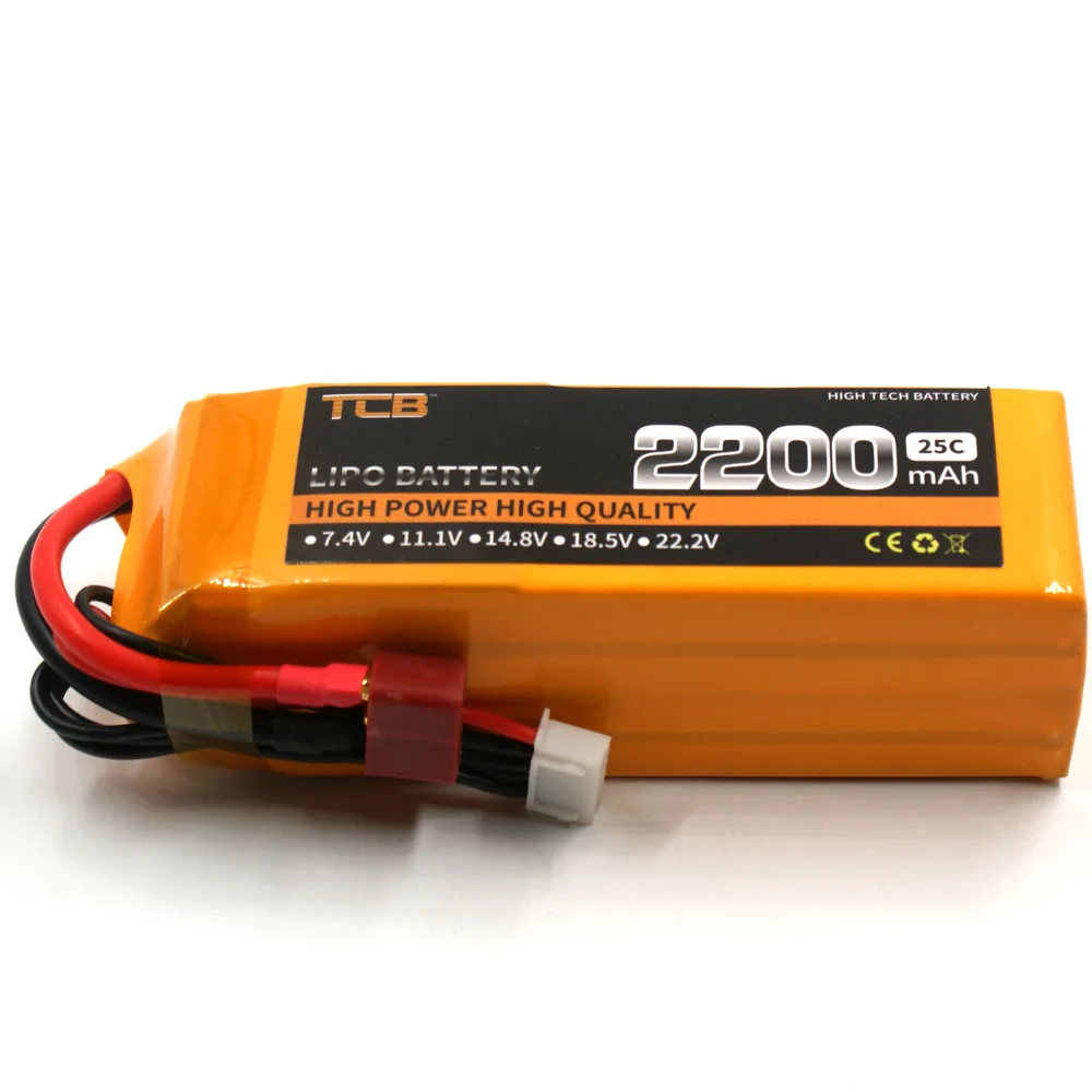 TCB RC Lipo аккумулятор 14.8 В 2200 мАч 25C 4S для самолета Drone quadrotor Batteria вертолет высокое