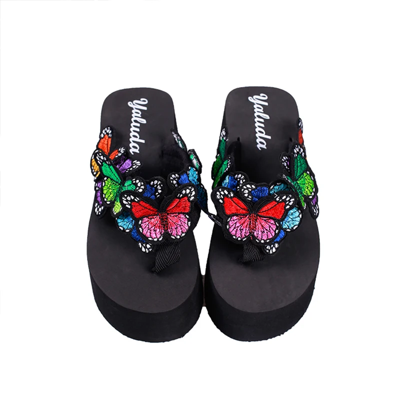 Женские шлепанцы Terlik Chanclas модные на платформе с бантом|Вьетнамки| |