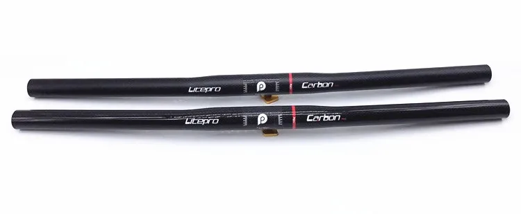 Litepro Bike Handlebar Carbon Fiber 25.4mm*580 Horizontal Flat Bar For Brompton 