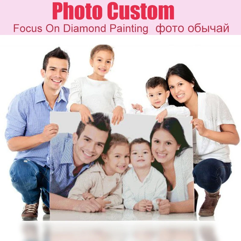 DUOYISHANG Photo Custom Family Portrait 5D DIY Diamond Painting Full Square Embroidery Sale Rhinestones Mosaic Picture | Дом и сад