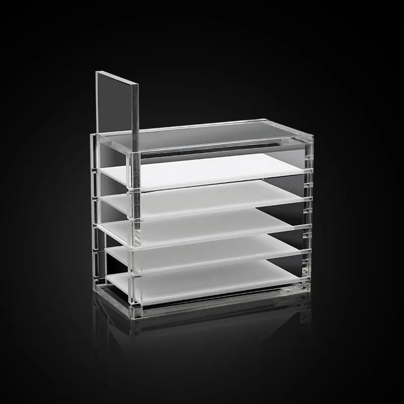 5 Layers Eyelash Storage Box Transparent Acrylic  Cosmetic Organizer Box Makeup Organizers Drawers Eyelashes Glue Pallet Holder (1)
