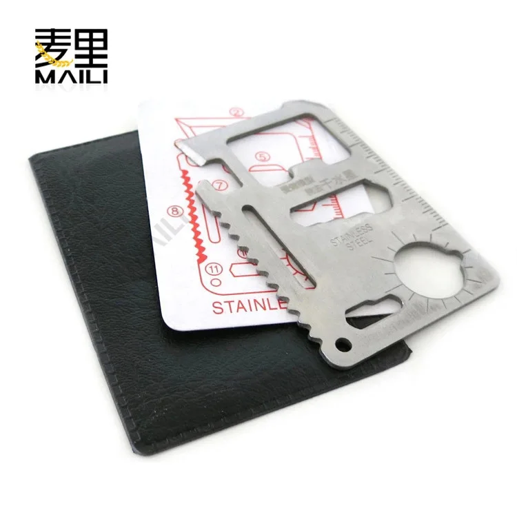 Stainless steel multi purpose military knife card Swiss Army knife card