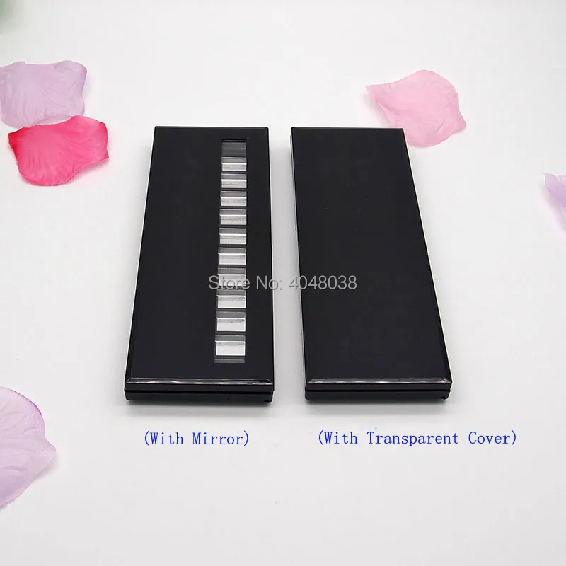 DIY Cosmtic Compact Eye Shadow Palette Rectangle 12 Grids Eyeshadow Container Black Empty Lipstick Packing Box 20 pcs (2)