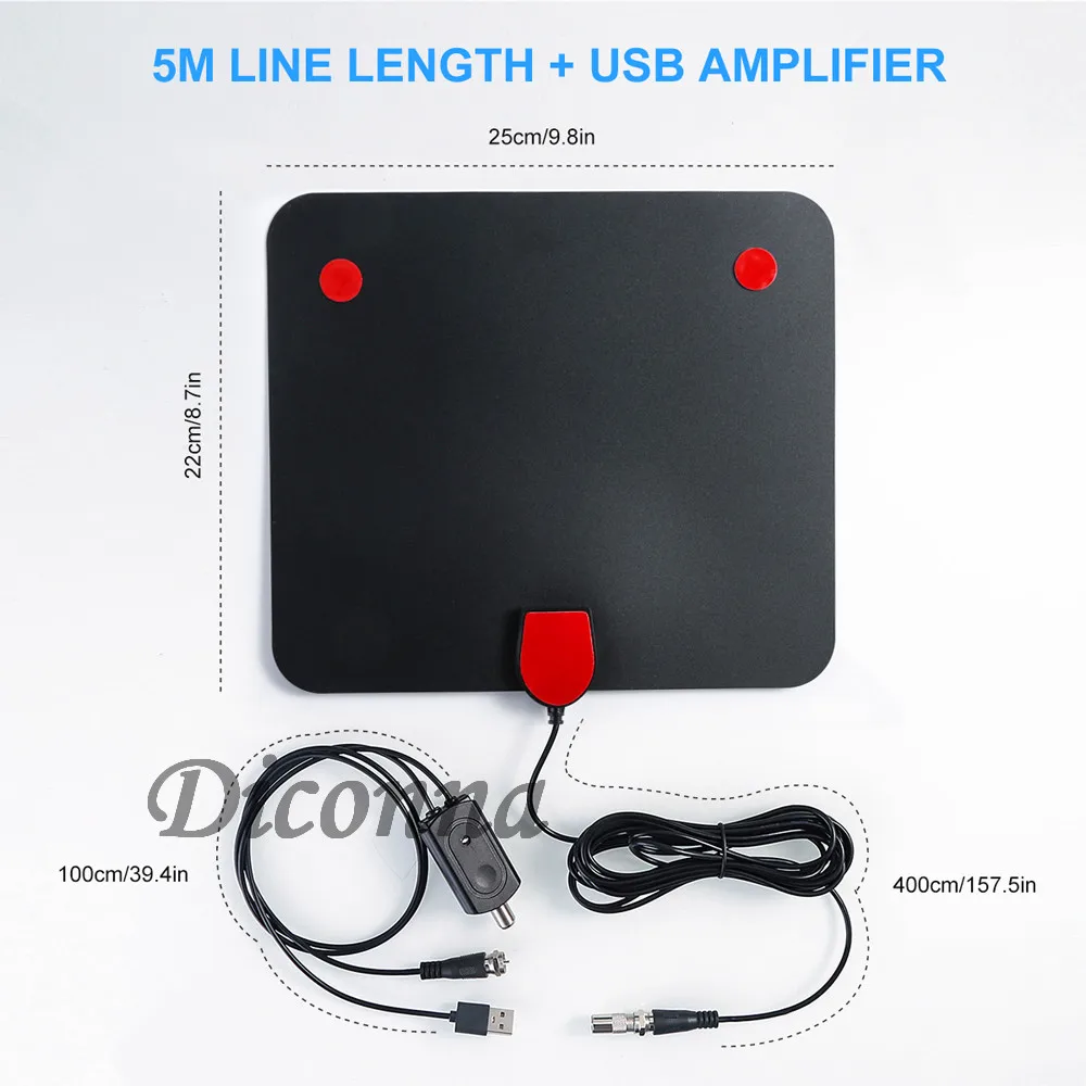 Горячая 200 миля диапазонная антенна ТВ цифровой HD Skylink 4 K Antena цифровой Внутренний, HDTV 1080 P
