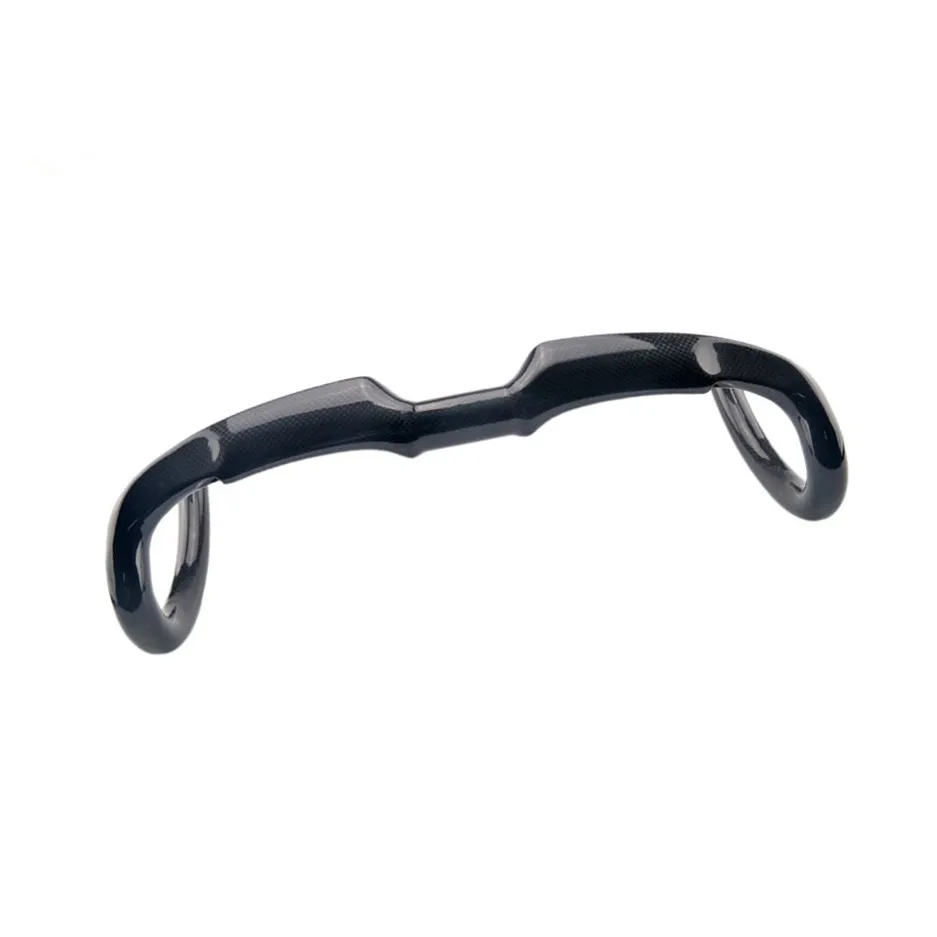 RXL SL Bicycle Carbon Handlebar 31.1-32.5mm Ultralight Bent Bar Carbon Fiber Handlebars Road Bike 3KUD MattGloss Black Carbon Handlebar  (3)