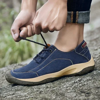 

SWYIVY Autumn Shoes Men Sneakers Genuine Leather 2019 Hot Sale Breathable Designer Male Shoes Flat Outdoor Sneakers For Men