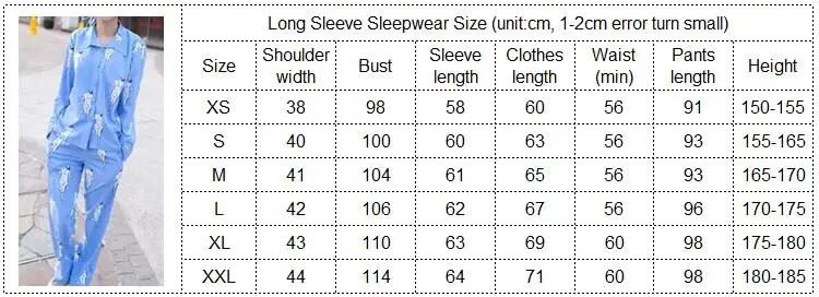 long sleeve size