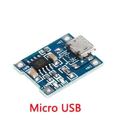 MINI USB/MICRO USB TP4056 TC4056 1A Lipo зарядное устройство Модуль литиевая батарея DIY порт - Цвет: Micro USB