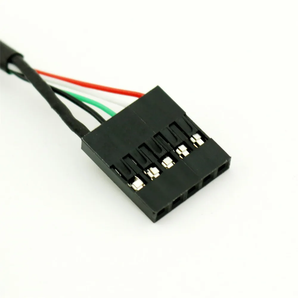 USB 2.0 B Male Right//Left Angled to Dupont 5 Pin Female Header Motherboard Cable