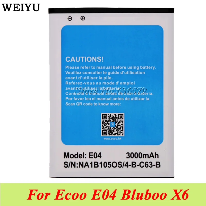 3000 мАч для Ecoo E04 Аккумулятор Bluboo X6 AKKU батарея Аккумулятор|3000mah battery|battery 3000mah4 battery |