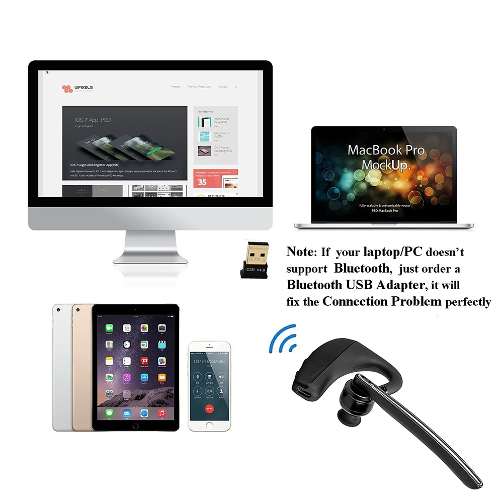 K10 Bluetooth Earphone Wireless Headphones Business earbud Handsfree Driving Headset with Mic for iPhone samsung huawei xiaomi