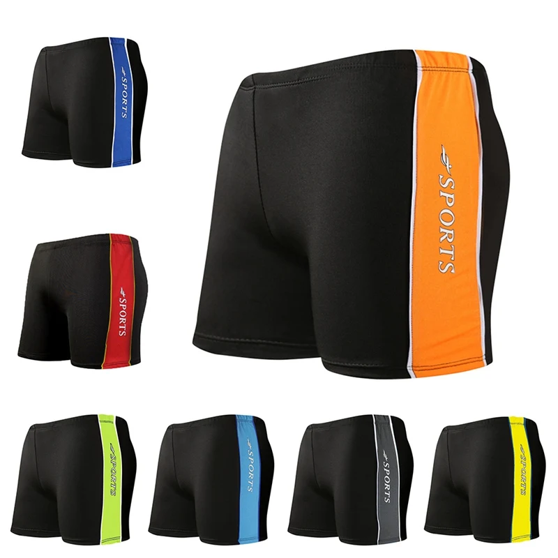 

2019 Summer Swimming Trunks Men Drawstring Quick Drying Loose Short Pants Swimwear Hot Spring Swimsuit Plus Size