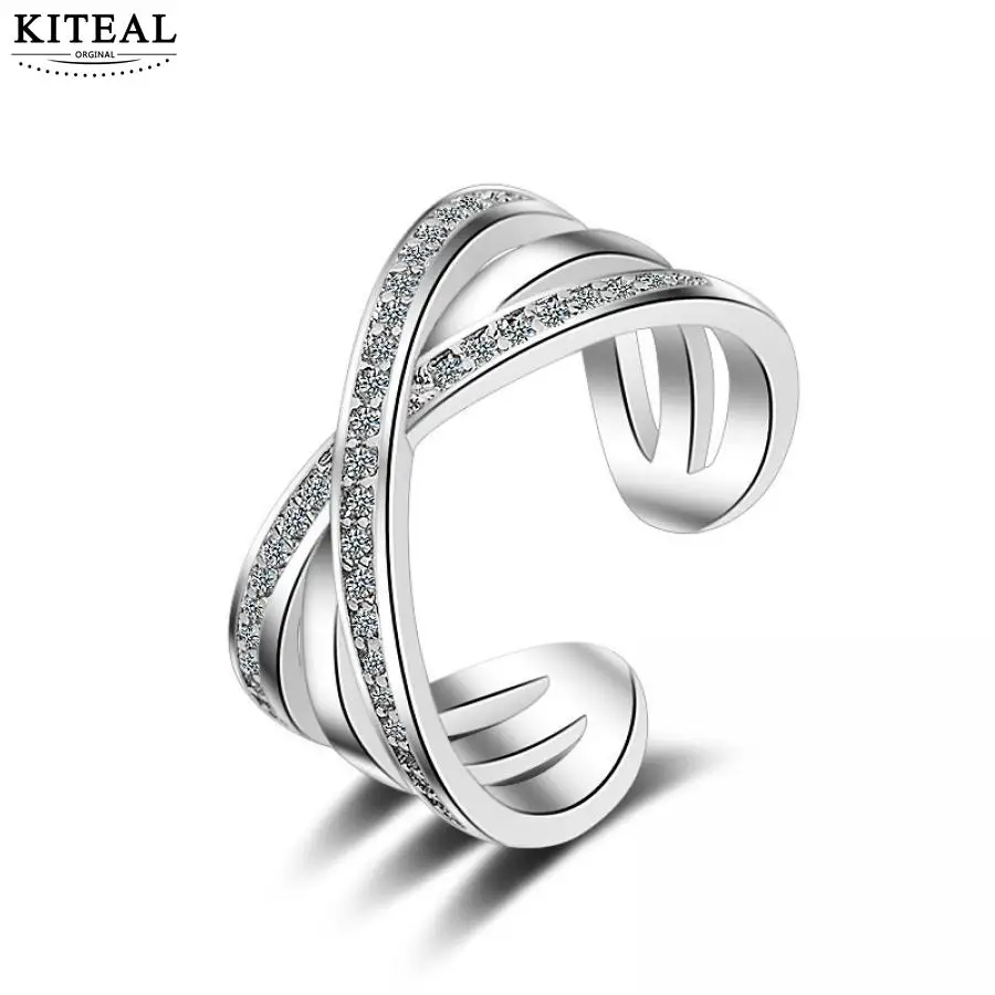 KITEAL 925 Горячая продажа Серебряный цвет размер изменяемое дамское кольцо