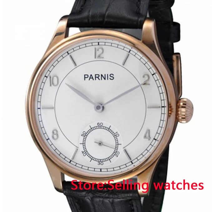 44mm Parnis gold plated case white dial hand wind 6498 Mechanical mens Watch 44mm Parnis gold plated case white dial hand wind 6498 Mechanical mens Watch