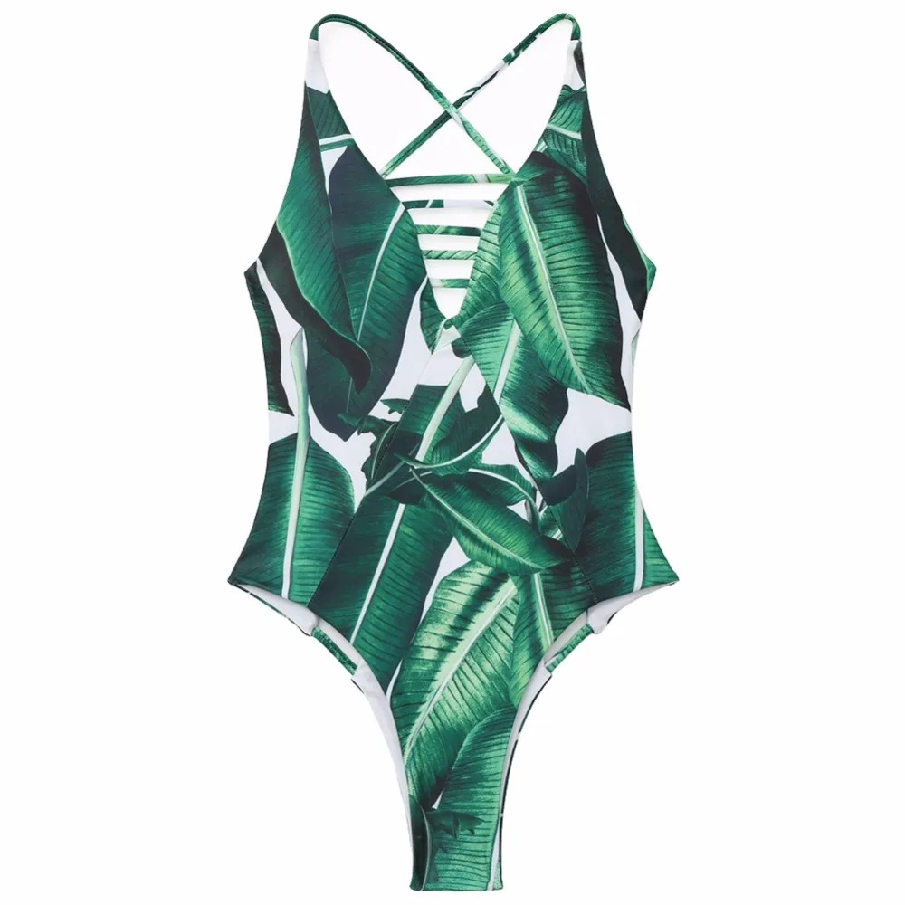 VIKINII 2017 Sexy Backless One Piece Swimsuit Women Bathing Suits Green