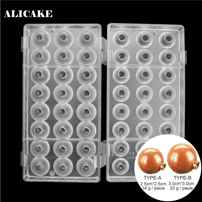

2Pcs Chocolate Ball Double-sided Lollipops Molds Baking Pastry Tools Polycarbonate Form for Baker Party Decorating Cake Mould