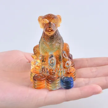 

Liuli 12 Chinese Animal Zodiac Signs Dog Figurine Paperweight Beautiful Collectibles gifts