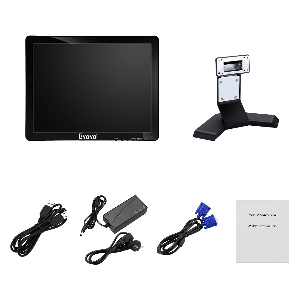 Eyoyo 15 дюймовый монитор с сенсорным экраном HDMI/VGA СВЕТОДИОДНЫЙ дисплей 1024*768