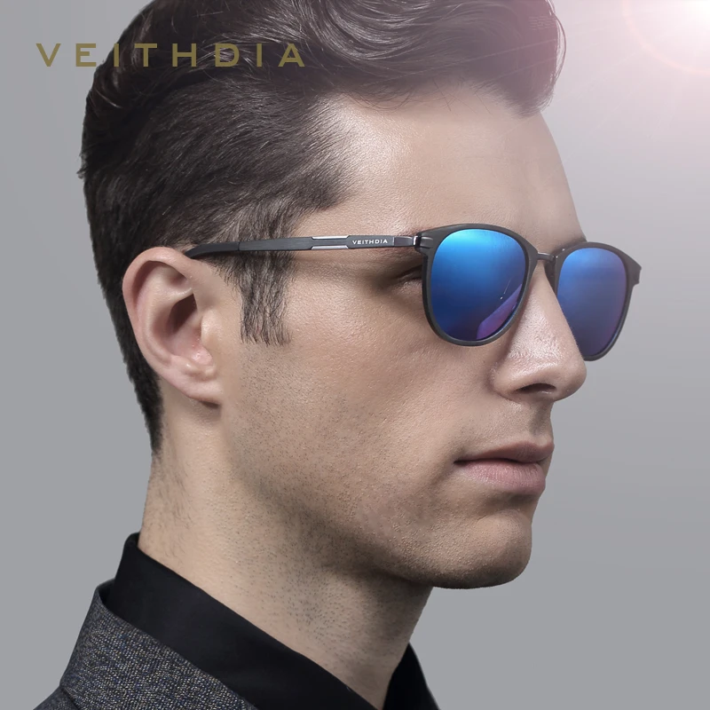 VEITHDIA Роскошные алюминиевые магниевые солнцезащитные очки унисекс