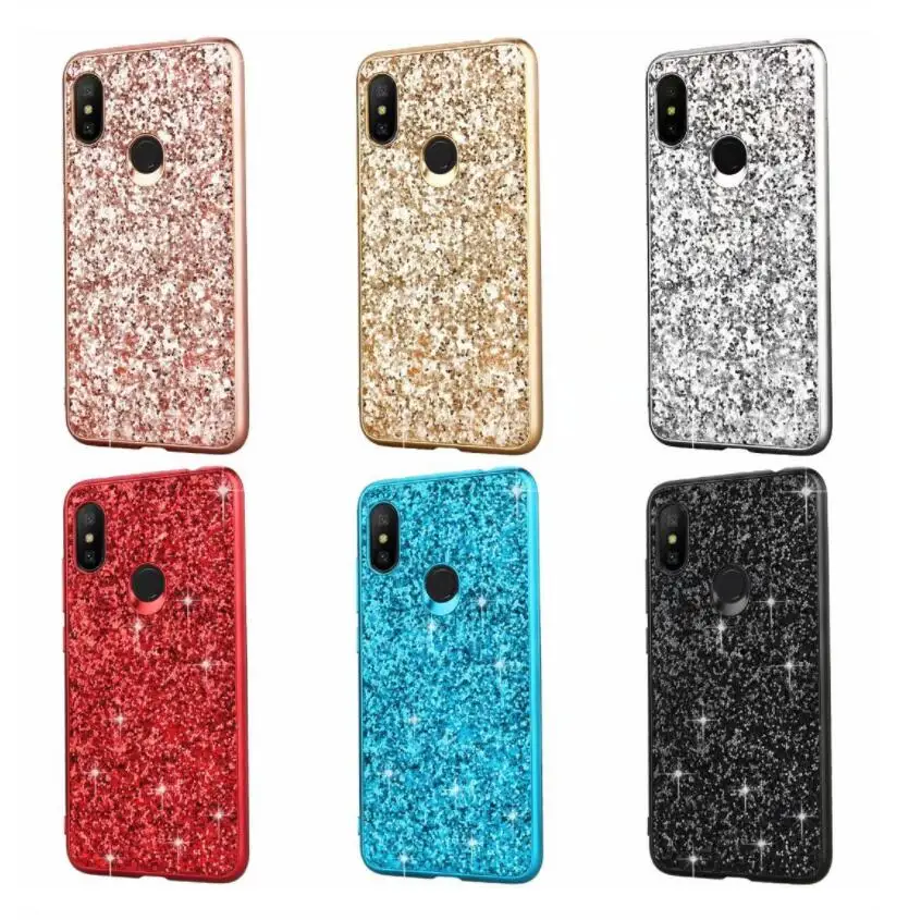 Чехол сверкающий с блестками для Xiaomi Redmi Note 5 PRO Роскошные блестящие Порошковые
