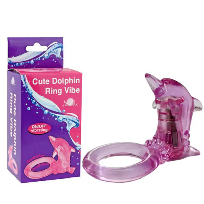 AE000200--Hot Cute Dolphin Vibrating Silicone Cock Ring Long Lasting Penis Rings Delay Ring Penis Sleeve Sex Toys Sex Products Adult Toy (5)