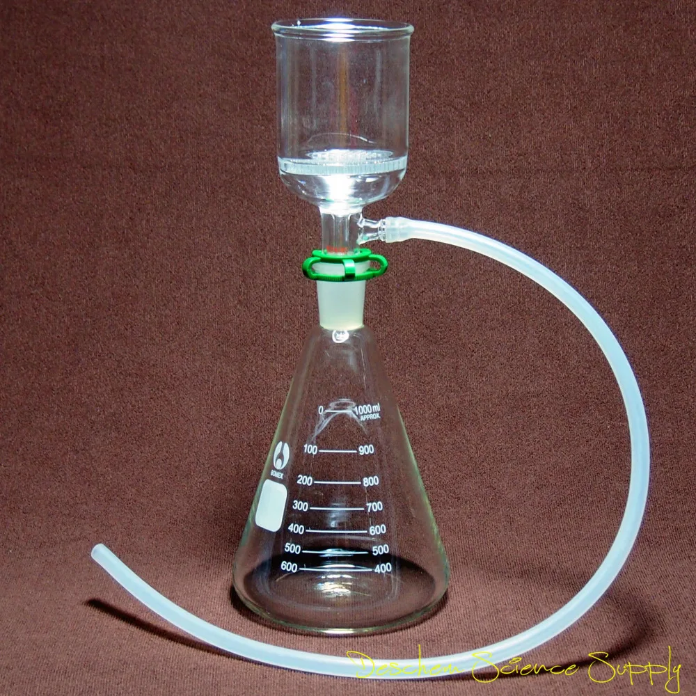фильтрация колба бунзена. колба воронка. коническая колба эрленмейера 2000 мл. воронка бюхнера 100мм. колба воронка.