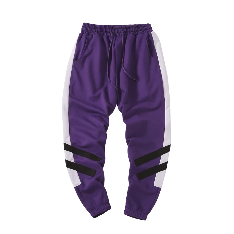 Брюки тренд 2019 весенние мужские joggings с эластичными манжетами спортивные штаны