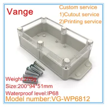 1 шт./лот утолщаются корпус IP68 сертификат Водонепроницаемый ABS пластик распределительная коробка для электронного проекта под водой 200*94*51 мм