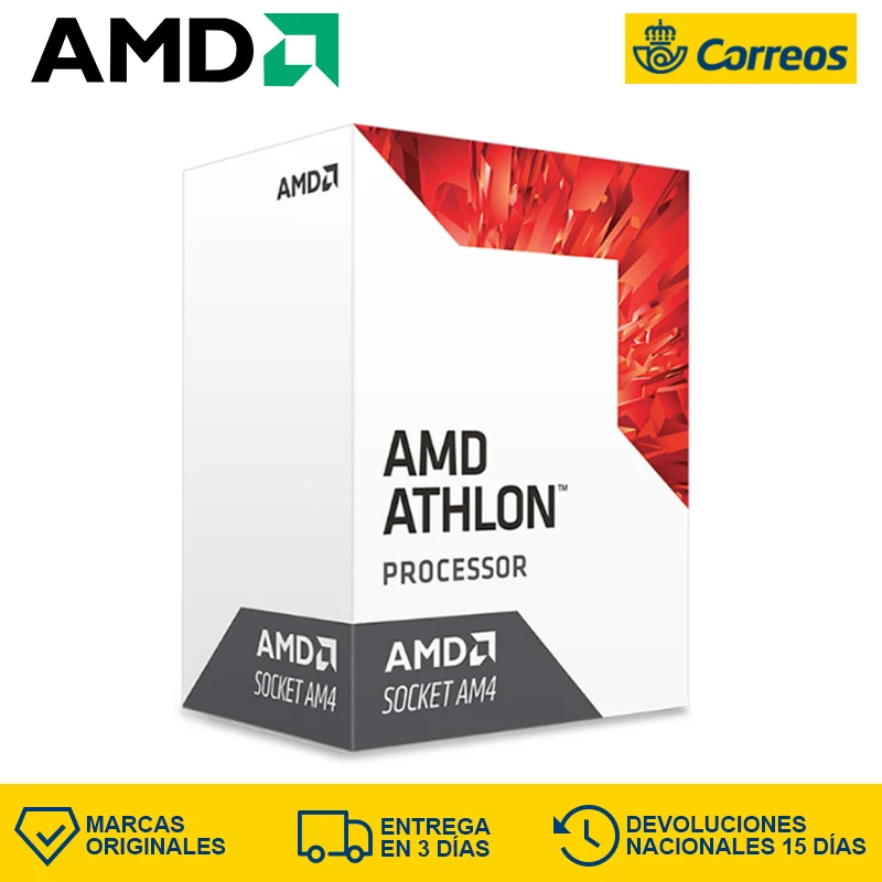 

AMD Athlon 220GE AM4 APU 2 Core 3.4 Ghz CPU AMD 220GE Box Processor AMD Athlon 220GE with Radeon Vega 3 Athlon Dual Core APU