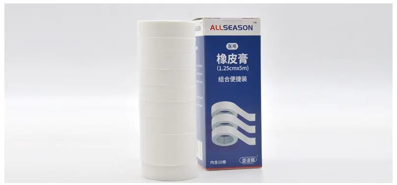 

10 Rolls/box Medical Tape Adhesive Plaster Gauze Fixation Tape First Aid Supplies Wound Dressing Breathable Cotton cloth Tapes