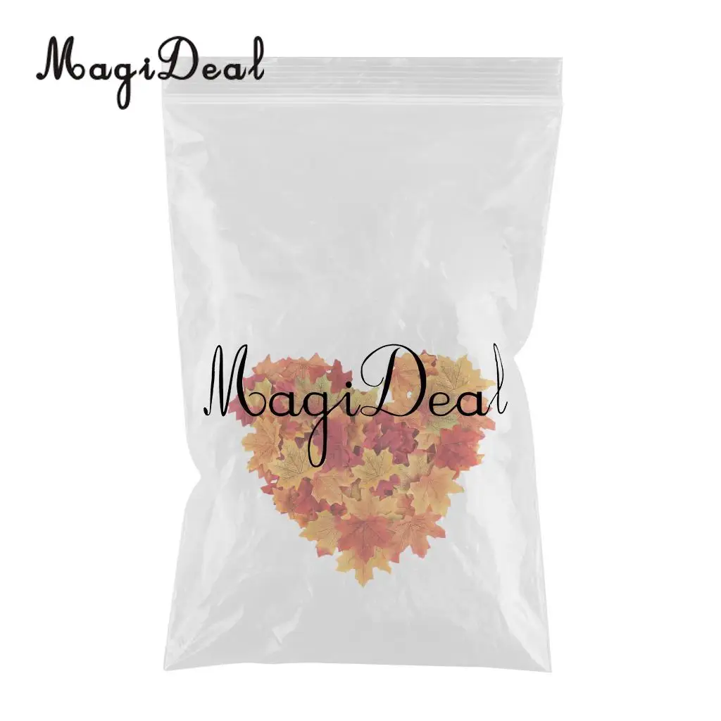 200pcs Artificial Maple Leaves Autumn Fall Leaf Wedding Thanksgiving Decor 