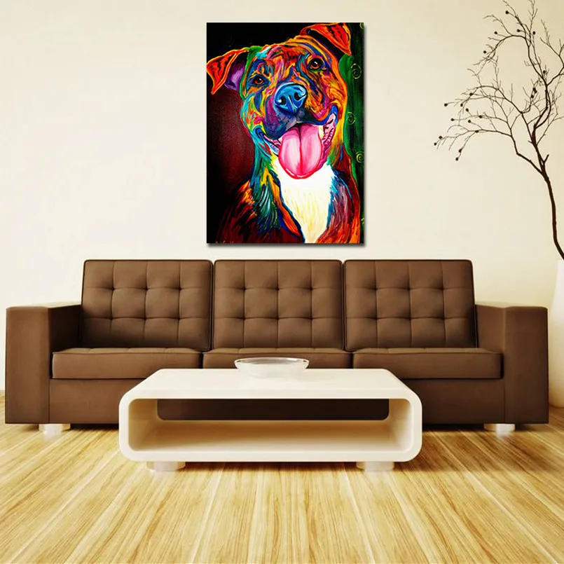 Colorful Dog Oil Painting Canvas Picture Coloring By Number Drawing Craft Living  Room Paintings with Free Shipping Worldwide! WePosters.com