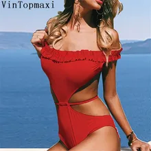 Плиссированное бикини с воланом Mujer с высокой талией, купальник с высокой талией, бразильский боди, женский купальник Монокини