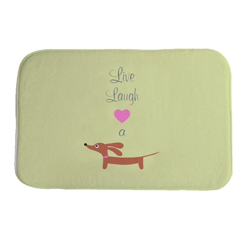 

Color Dog Living Room Door Mat Letters Heart-Shaped Pug Dachshund Pink Black Blue Red Sofa Cushion Kitchen Bedroom Simple Mat