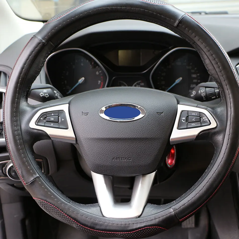 Carmilla Защита рулевого колеса для салона автомобиля, декоративная накладка, наклейки для Ford Ecosport, аксессуары