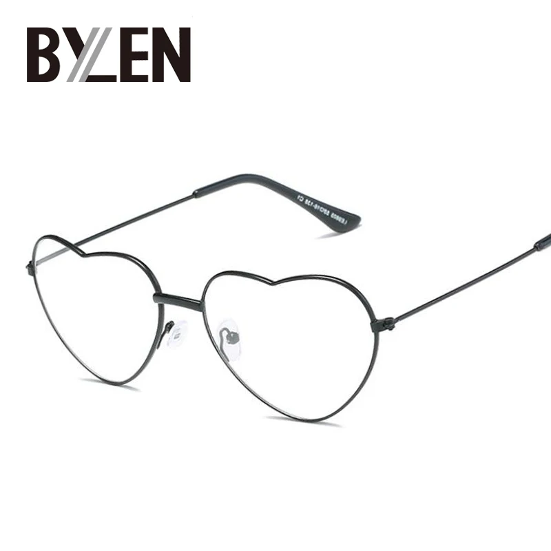 

New Heart Shaped Optical Lens Glasses Frames Women Myopia Eyeglasses Frame Trend Metal Love Spectacles Clear Lenses Eyewear
