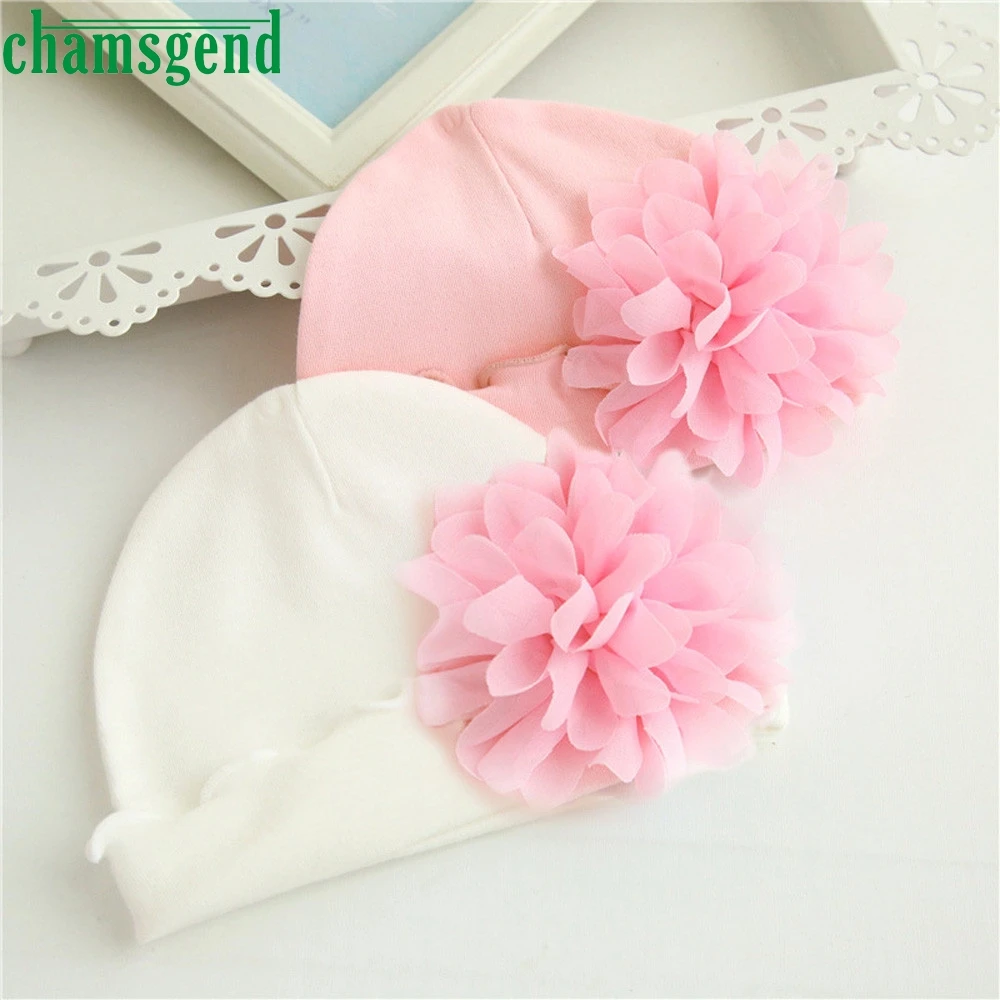 

CHAMSGEND Baby hats Newborn Baby Girls Infant Toddler Flower Hat Cotton Soft Hat Cap dropship 2018 HOT Sept25
