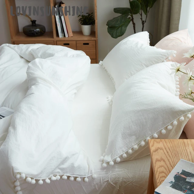 $US $26.31  LOVINSUNSHINE Bed Duvet Cover Bed Clothes Wish Pure White Washed Balls Single Bedding Set AB#90