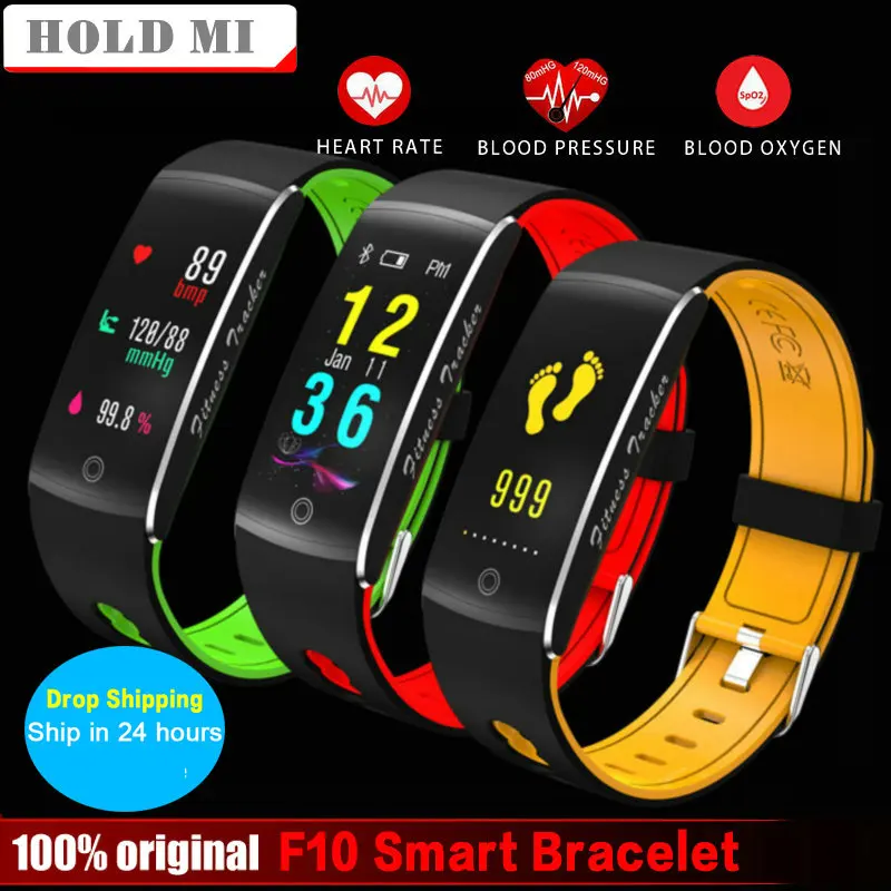 

Hold Mi F10 Smart Bracelet Color Screen Fitness Tracker Sport IP67 Waterproof Remote Control Smart band for Android iOS Phone