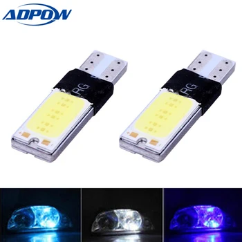 

10pcs/lot T10 W5W LED COB Car LED T10 5W5 12v T 10 White Car Light Fog Lamp interior light w5w t10 canbus error free