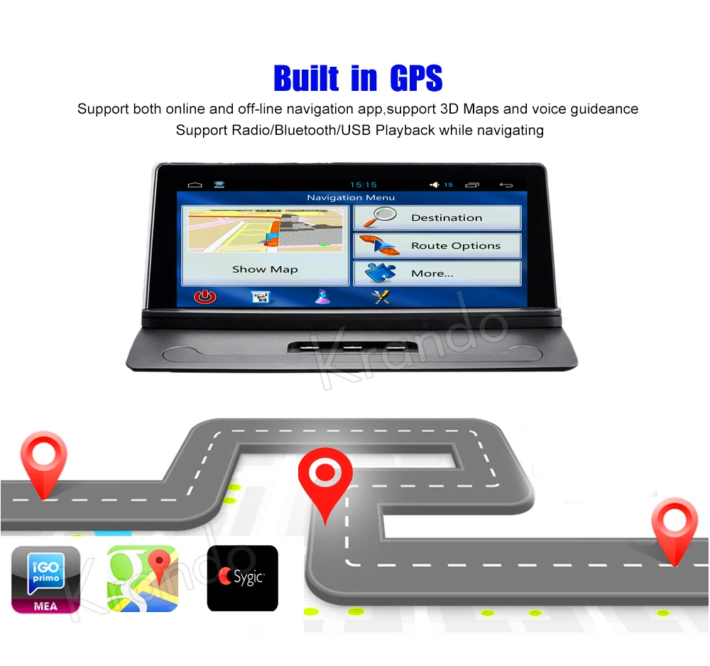 Krando Android 7,1 8," Полный сенсорный автомобильный мультимедийный плеер радио gps стерео для Volvo XC90 2007-2013 навигационная система WiFi BT