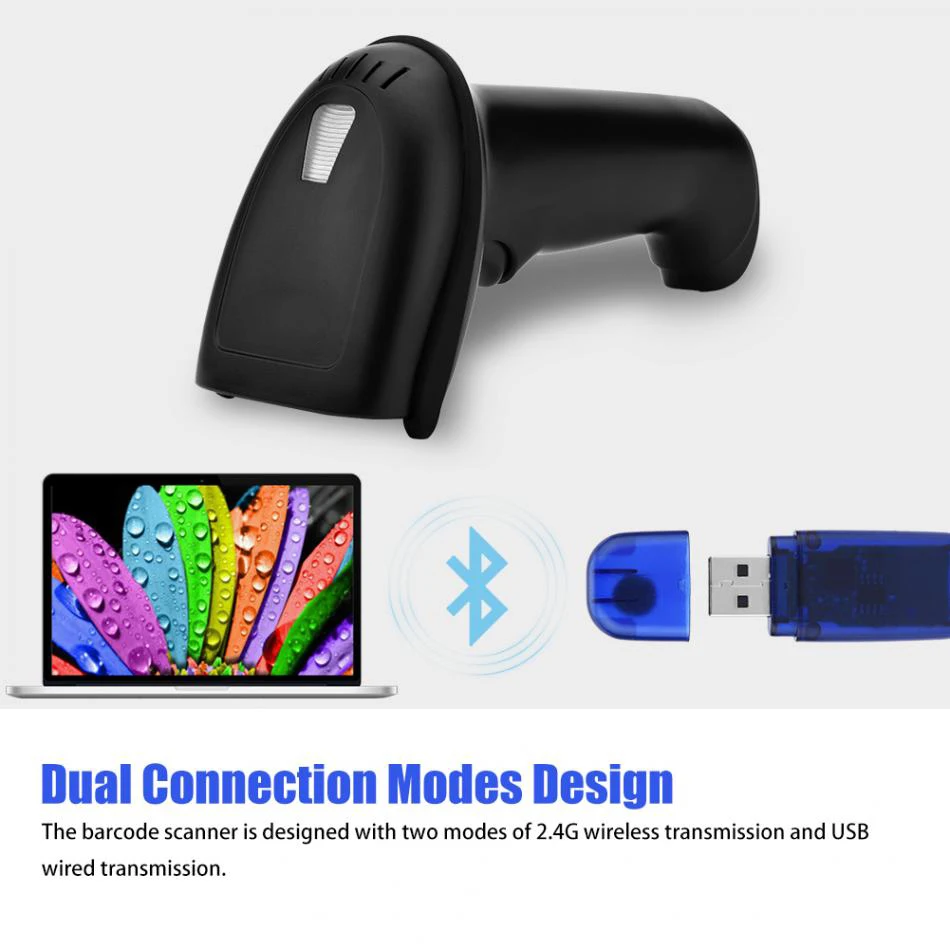 Free Shipping High Quality USB Handheld 2.4G Wireless Data Matrix PDF417 QR Code Bluetooth 2D Barcode Scanner for Tablet Phone Free Shipping High Quality USB Handheld 2.4G Wireless Data Matrix PDF417 QR Code Bluetooth 2D Barcode Scanner for Tablet Phone