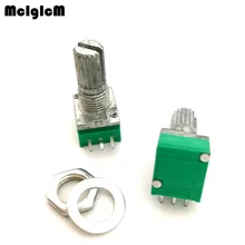 MCIGICM 100 шт. 3pin RK097N одноканальный потенциометр аудио/усилитель мощности/потенциометр уплотнения B50K длина ручки 15 мм