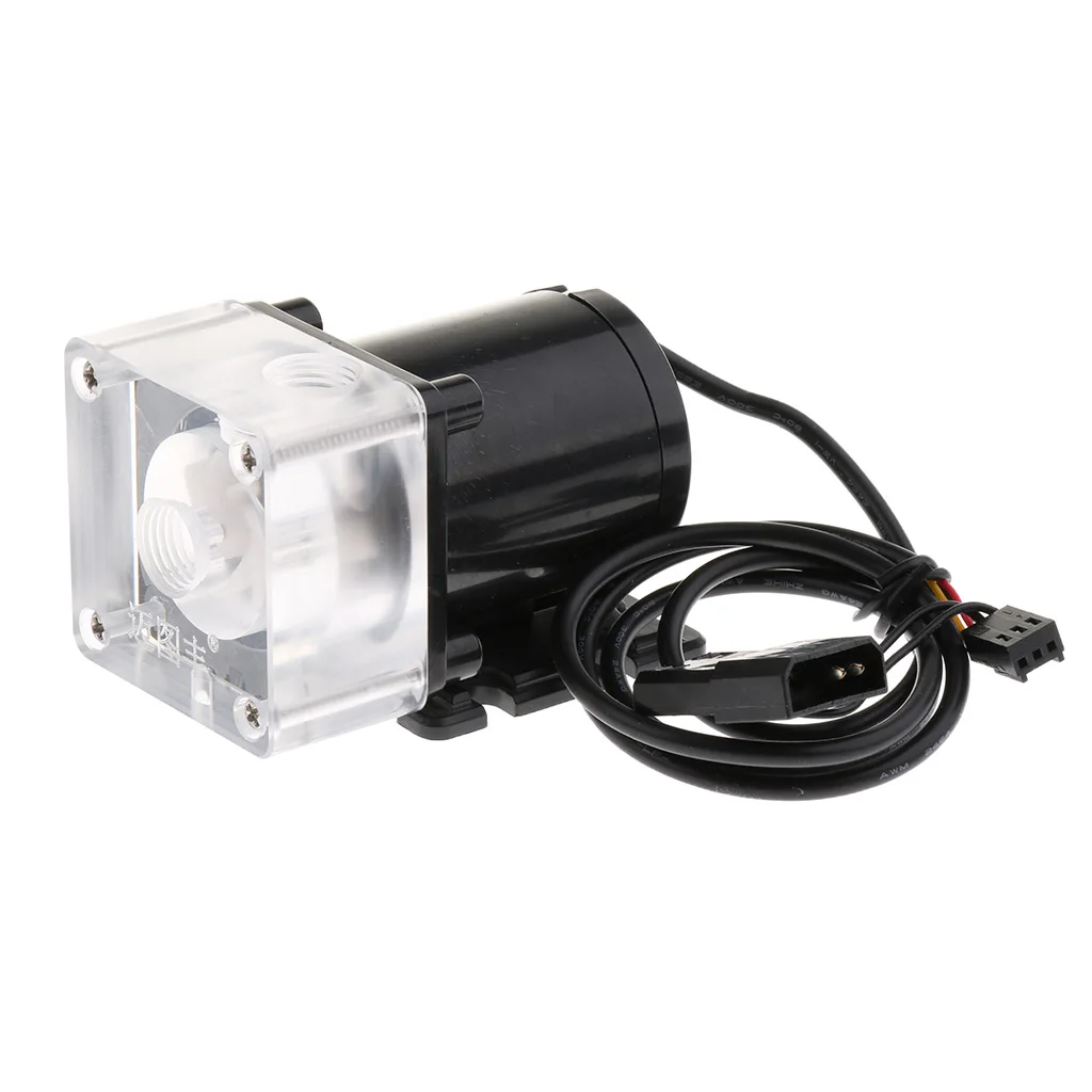 Silent CPU Watering Cooling Circulating Pump Water Cooled Water Tank Integrated PWM Speed Adjusting combo reservoir 12v 0.5A