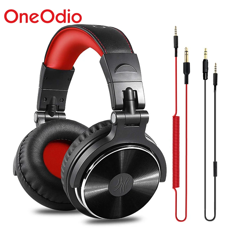 Oneodio Wired Over-Ear Headset With Microphone Hifi Studio DJ Headphones Professional Stereo Monitor Foldable Earphones