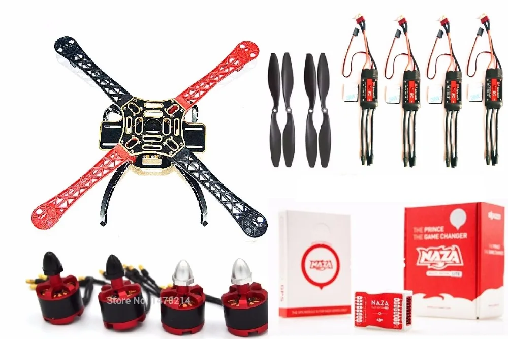 

Naza M Lite Flight Controller Board w/ PMU/LED/M8N 8N GPS &F450 PCB 450mm S500 Quadcopter Rack Frame Kit & 2212 920kv Motor 30A