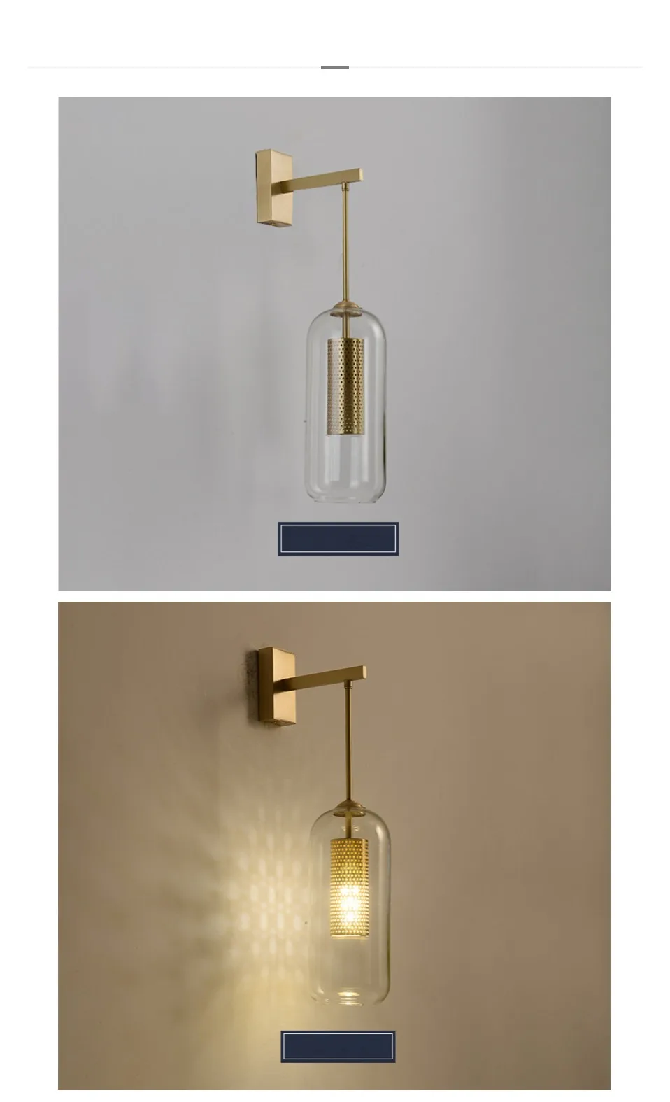 Медный светодиодный светильник скандинавские Современные Простые светильники для спальни прикроватные светильники роскошный стеклянный